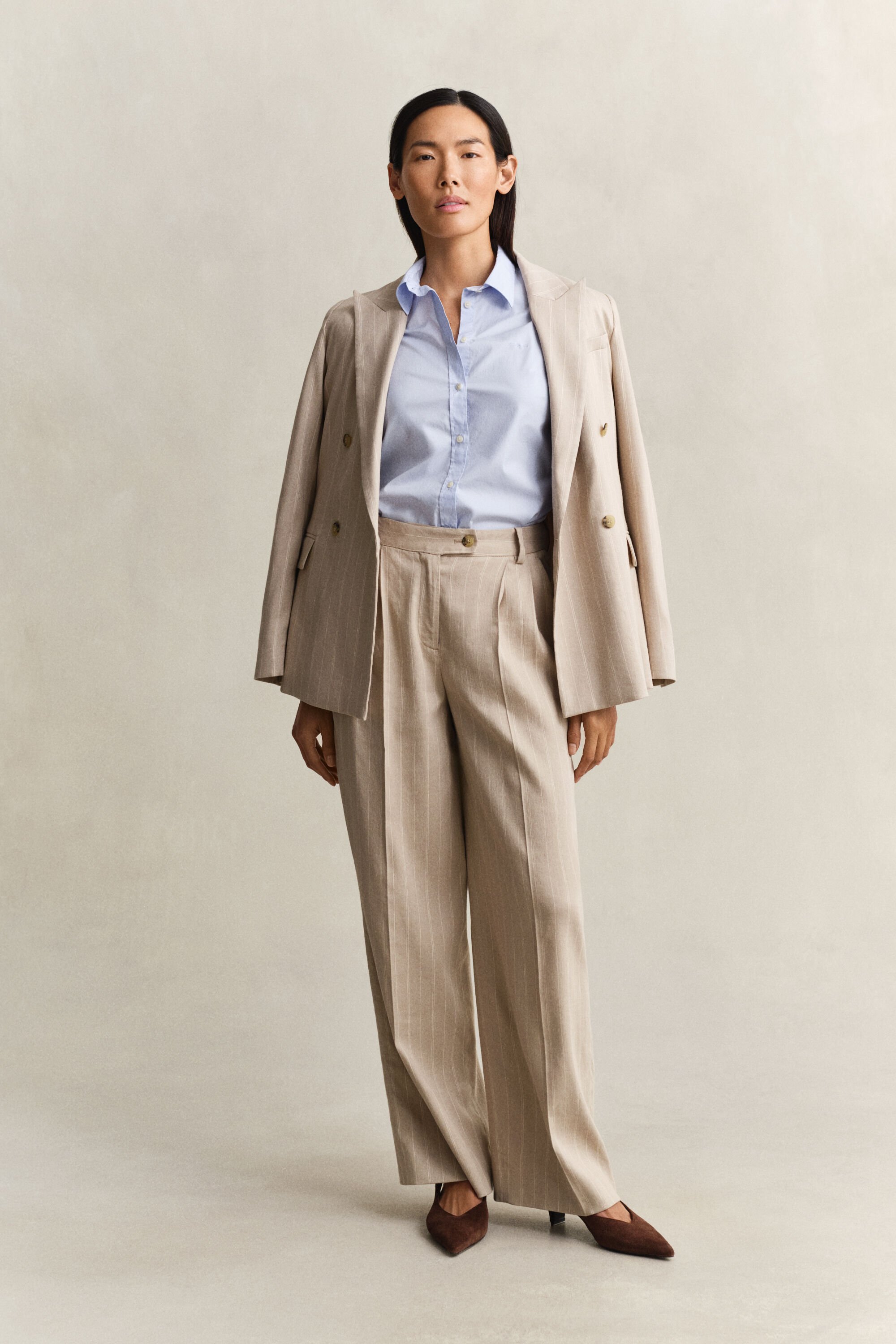 Slim fit ‑mitoitettu popliinipaita