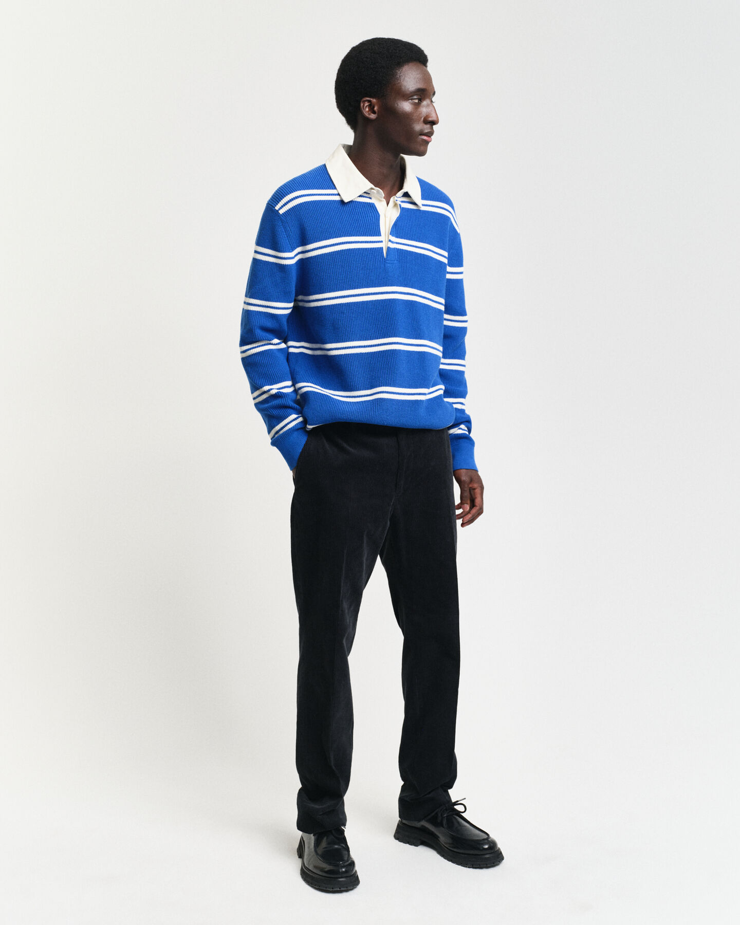 Puuvillainen Rugger-joustinneulepusero