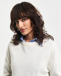 Ka&scaron;mirvillainen neulepusero, py&ouml;re&auml; p&auml;&auml;ntie