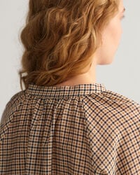 Ruudullinen puuvilla-silkkipusero