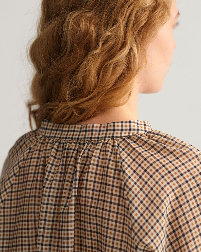 Ruudullinen puuvilla-silkkipusero