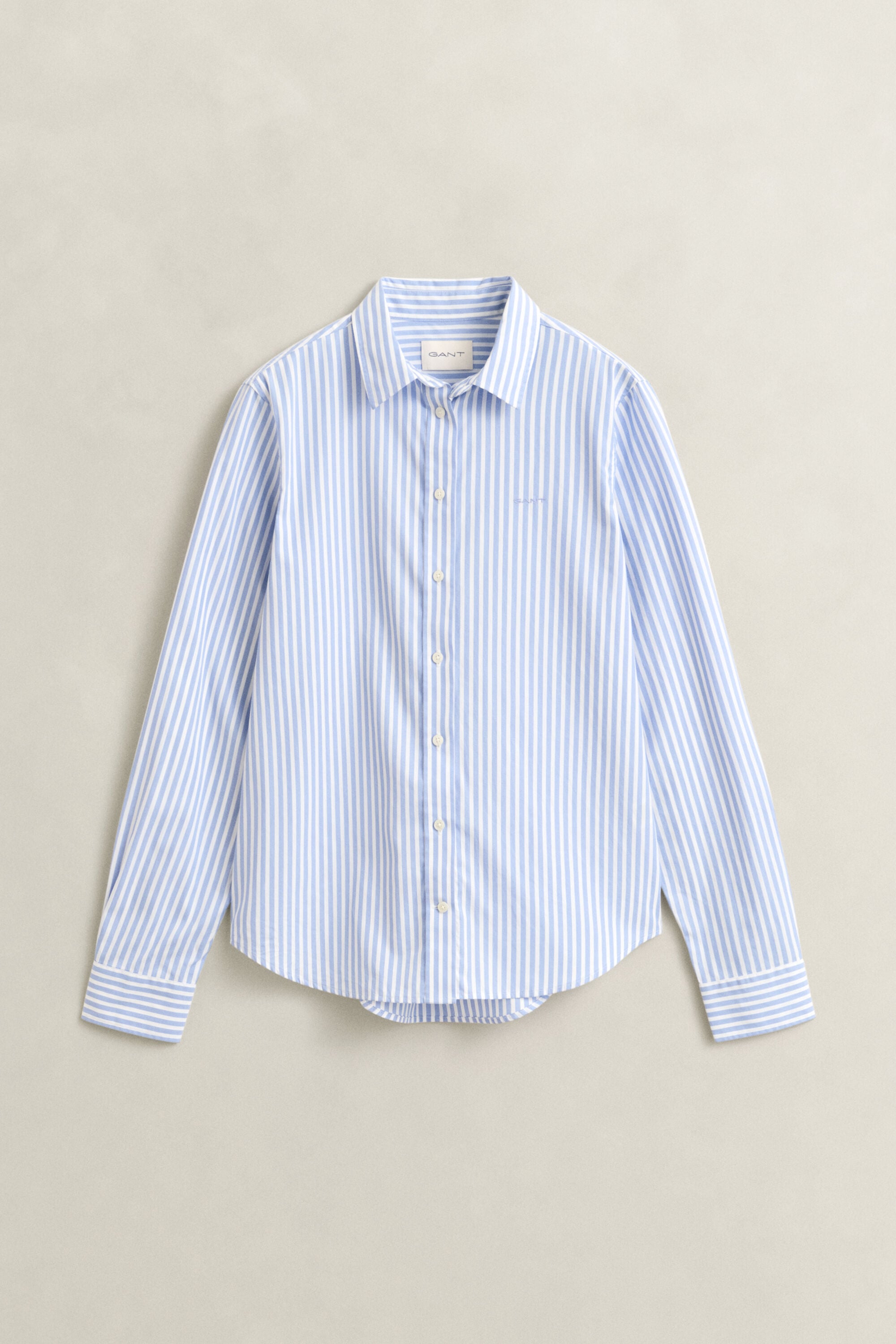 Regular fit ‑mitoitettu klassinen popliiniraitapaita