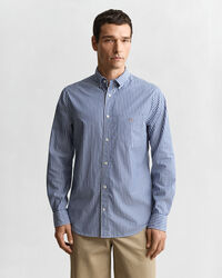 Regular fit ‑mitoitettu raidallinen Classic-popliinipaita