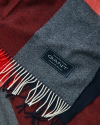 Ruudullinen torkkupeitto hienosta merinovillasta