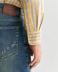 Regular fit ‑mitoitettu raidallinen Archive-oxford-paita