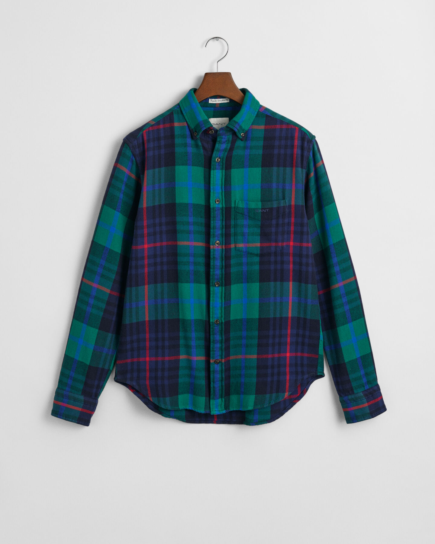 Regular&nbsp;fit ‑mitoitettu ruudullinen tvillipaita