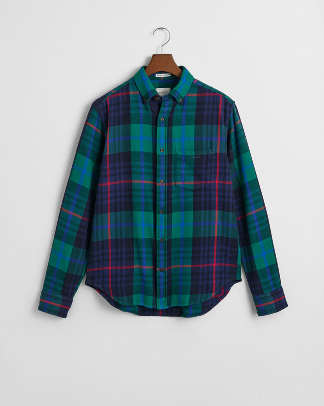 Regular&nbsp;fit ‑mitoitettu ruudullinen tvillipaita