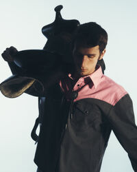 Wrangler x GANT ‑malliston relaxed fit ‑mitoitettu Western Neon ‑paita