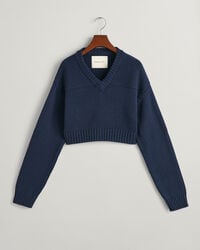 Lyhyt v‑neulepusero