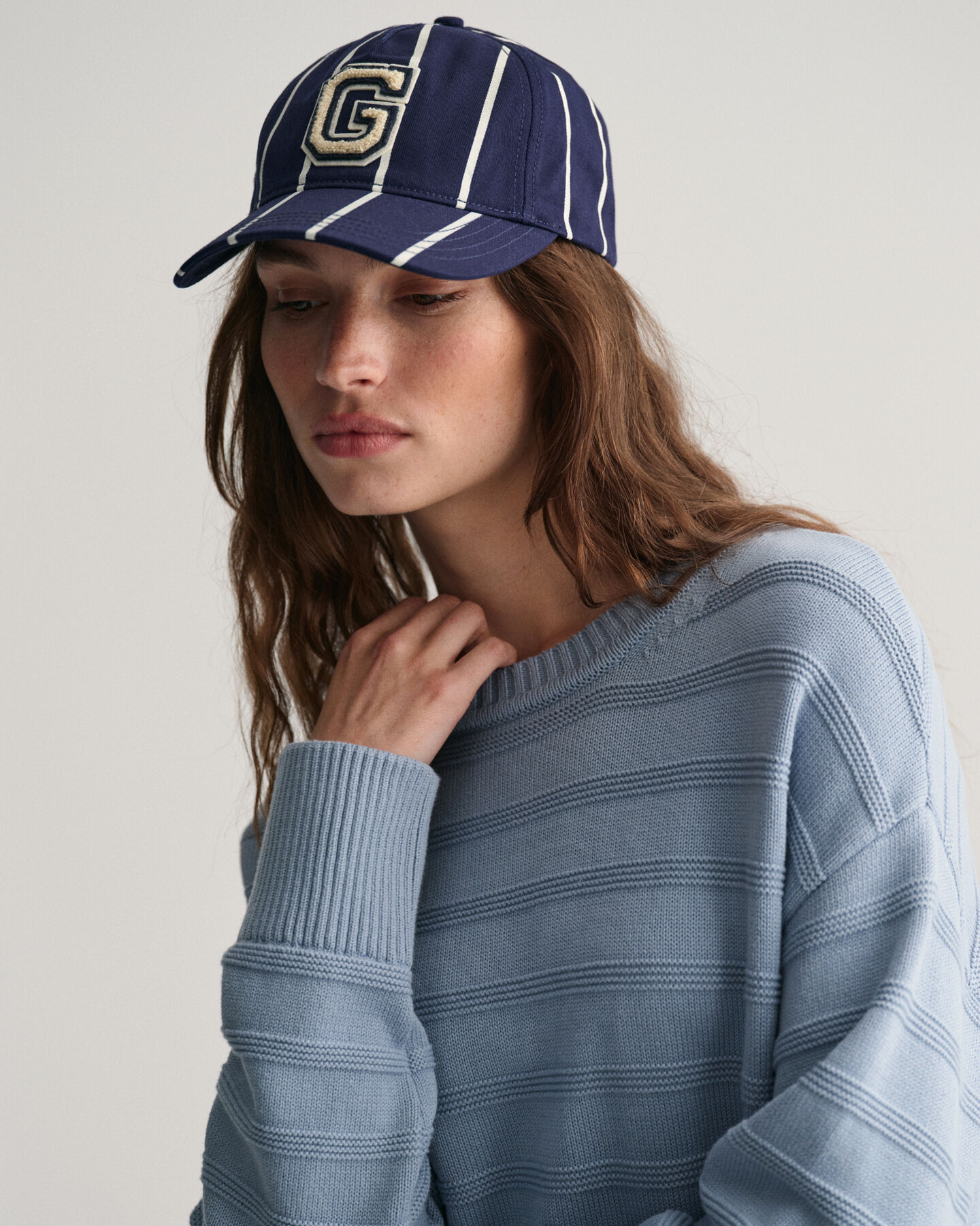 Raidallinen Tonal-puuvillaneule