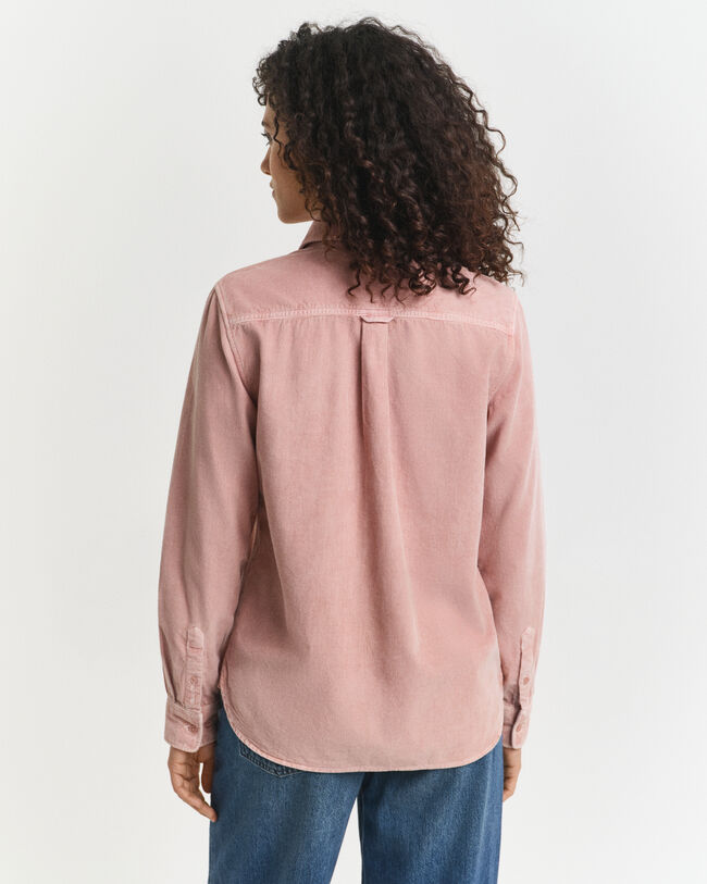 Regular fit ‑mitoitettu vakosamettipaita