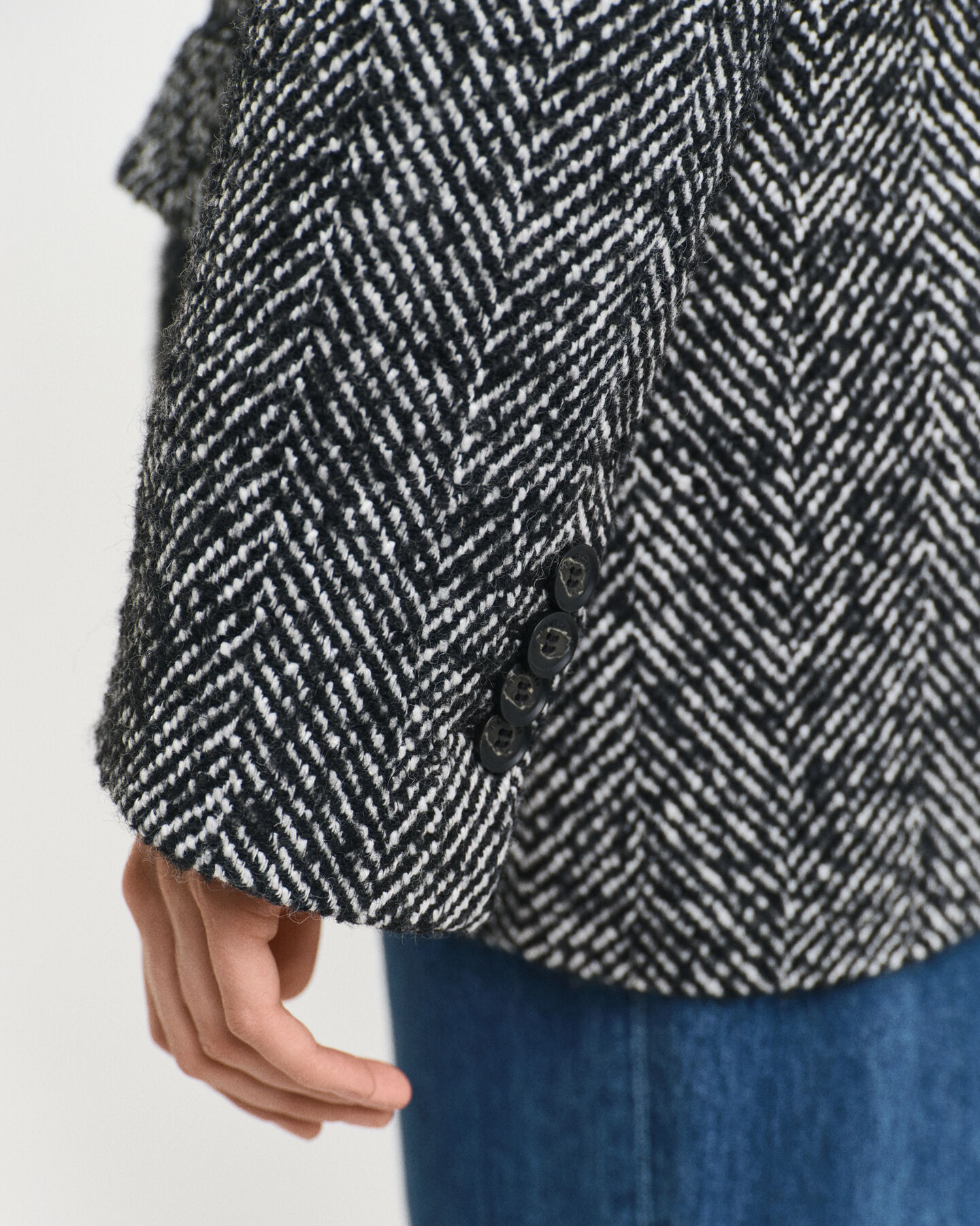 Relaxed fit ‑mitoitettu kalanruotokuvioinen bleiseri