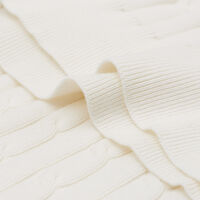 Joustava puuvillainen palmikkokuvioitu pooloneule