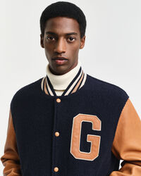 GANT Varsity Jacket ‑takki villaa ja nahkaa
