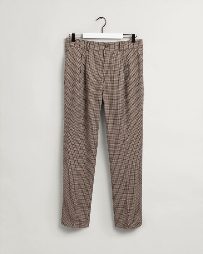 Laskostetut ruudulliset puvunhousut