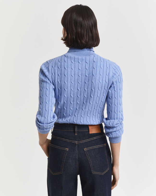 Joustopuuvillainen palmikkopooloneule