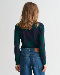 Pitkähihainen raidallinen joustinneulepoolo