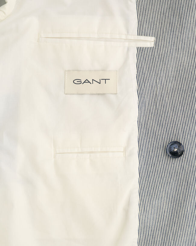 Oversized fit ‑mitoitettu raidallinen kaksirivinen bleiseri