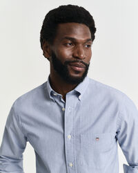 Regular fit -mitoitettu nyppypuuvillainen raitapaita