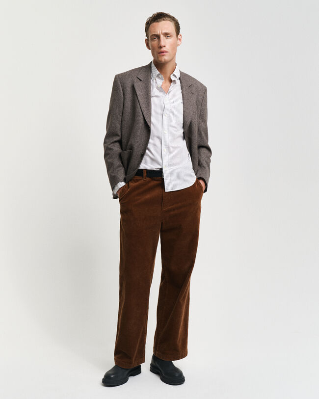 Regular fit ‑mitoitettu raidallinen popliinipaita