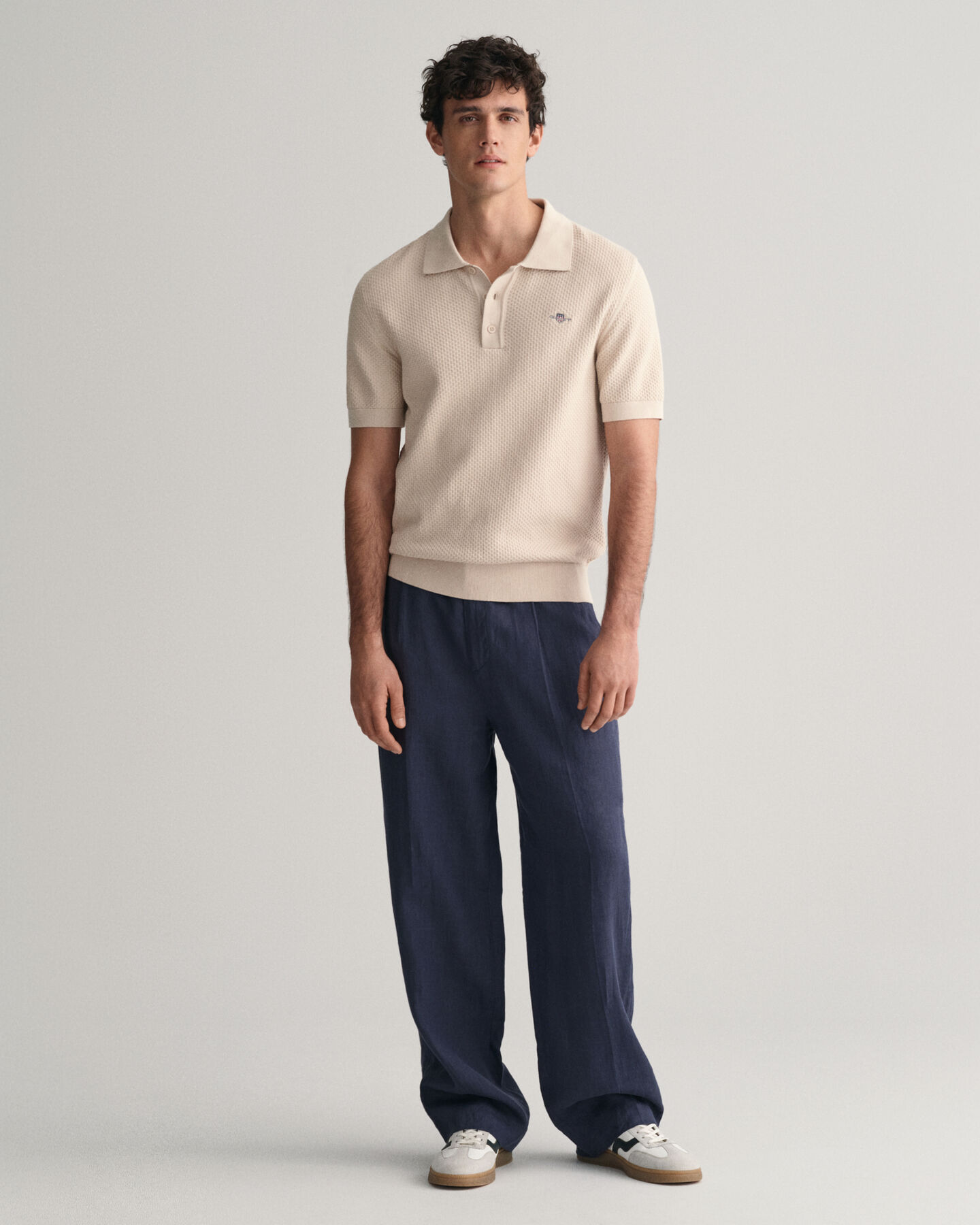 Puuvillainen Structured-pikeeneulepusero