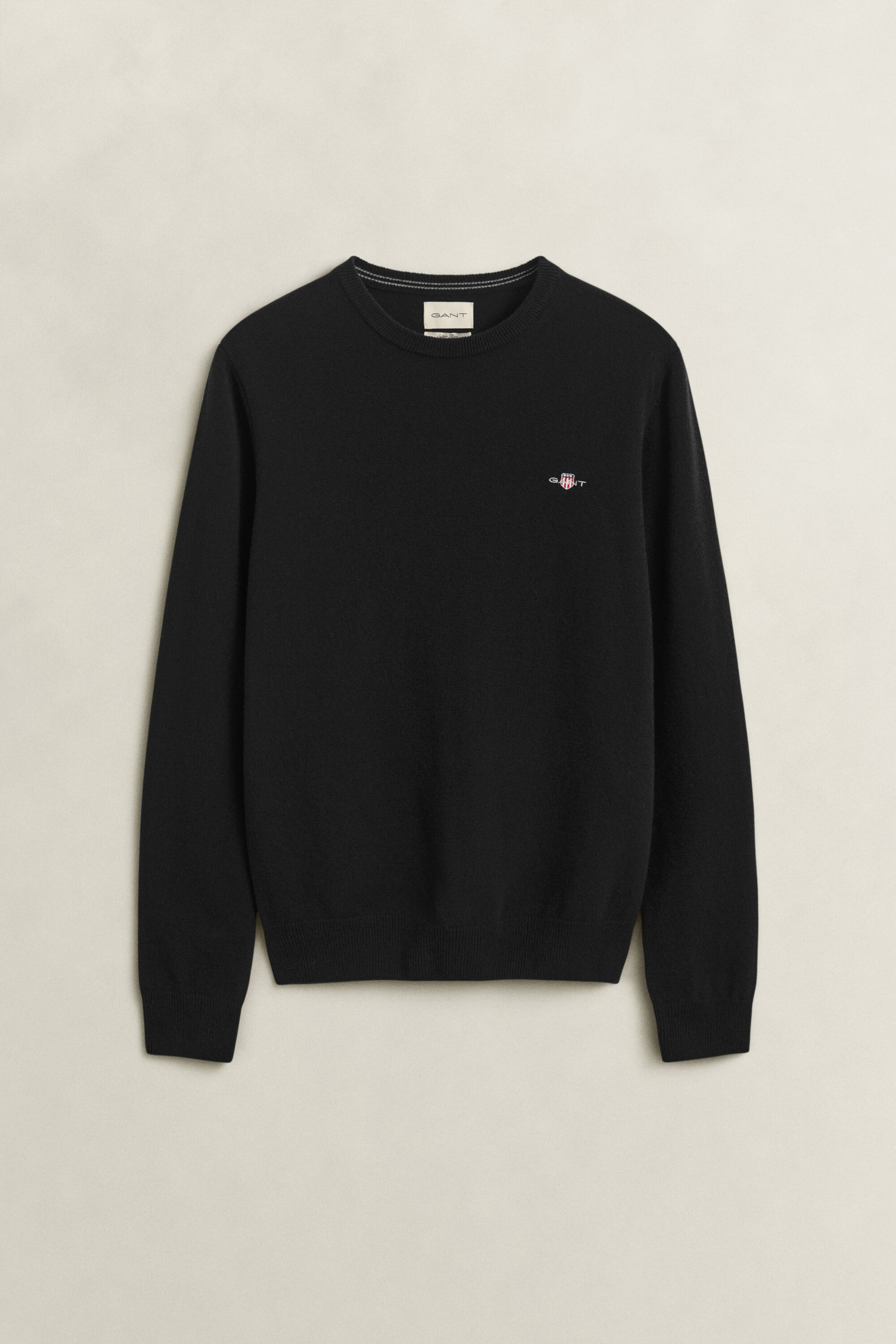 Karitsanvillaneule, pyöreä pääntie