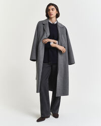 Pehmeä villa-kašmirsekoitteinen neulepusero, pyöreä pääntie