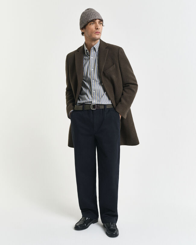 Regular fit ‑mitoitettu raidallinen Archive-popliinipaita