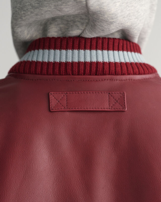 Nahkainen GANT Varsity Jacket ‑takki