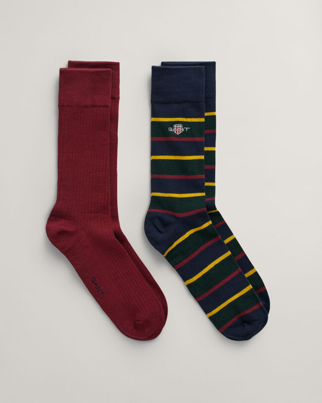 Raidalliset sukat lahjapakkauksessa (2&nbsp;paria)