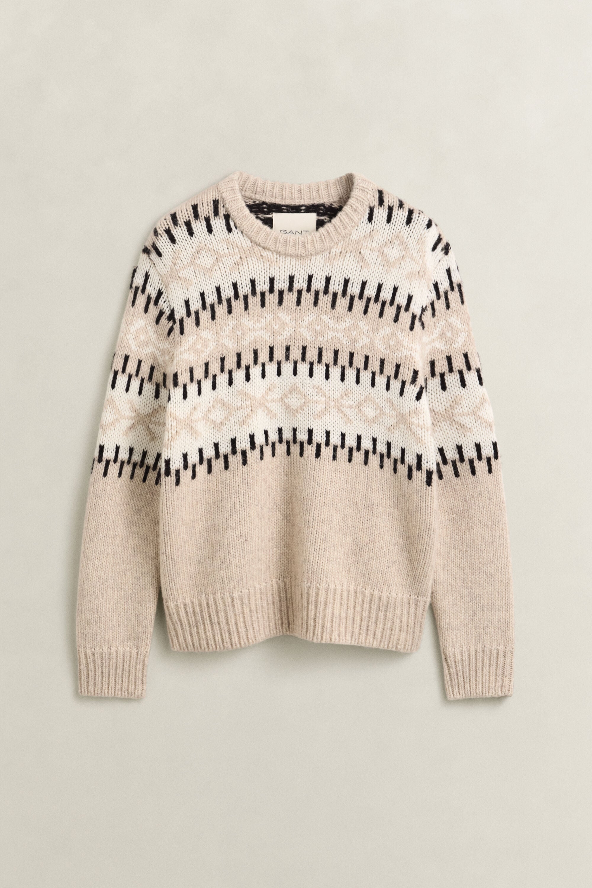 Alpakkavillasekoitteinen jacquard-neulepusero