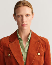 Slim fit ‑mitoitettu vakosamettibleiseri