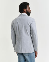 Slim fit ‑mitoitettu seersucker-puvuntakki