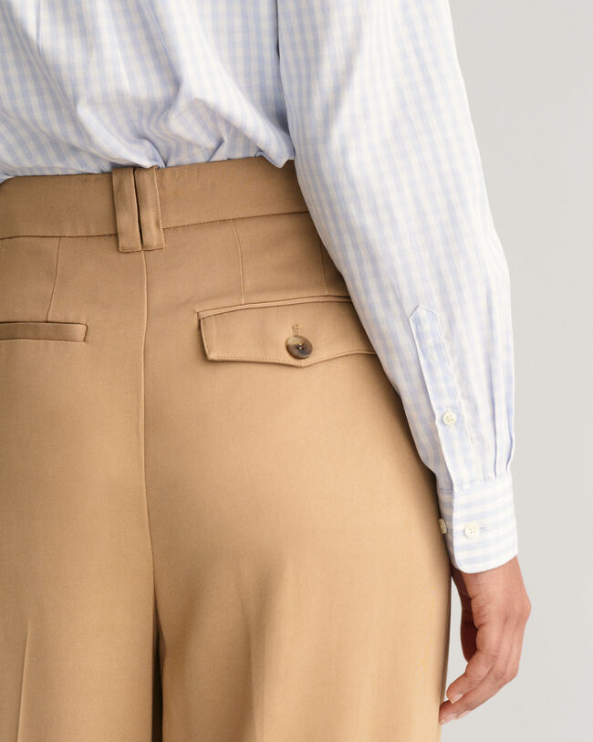 Regular fit ‑mitoitettu gingham-ruutuinen popliinipaita