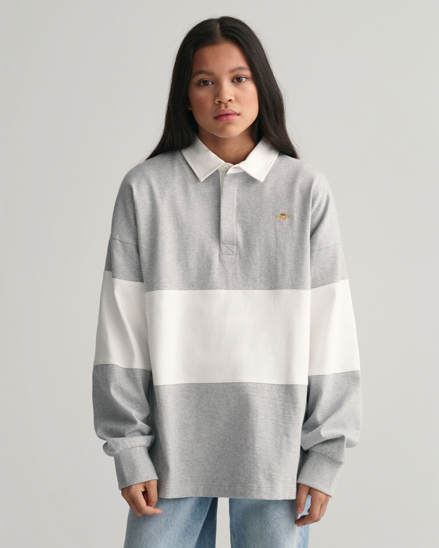 Teens-malliston raidallinen Heavy Rugger ‑paita