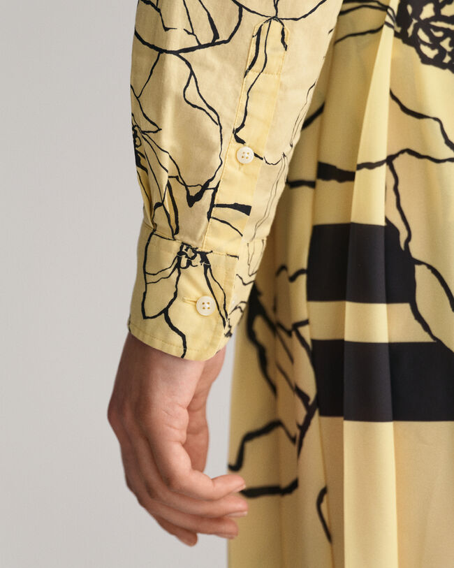 Regular fit ‑mitoitettu viivakuvioitu puuvillavoileepaita