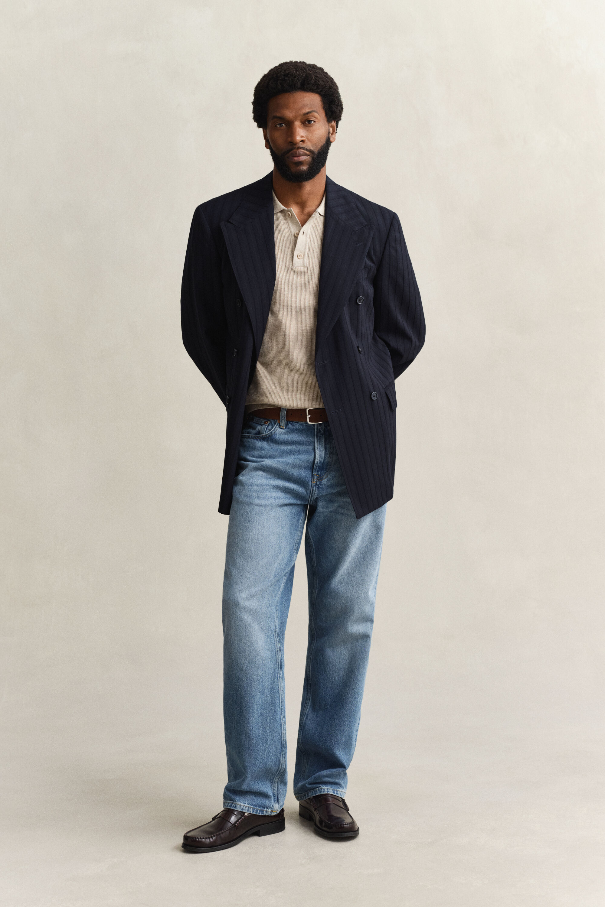 Kohopintainen pikeeneulepusero puuvillaa