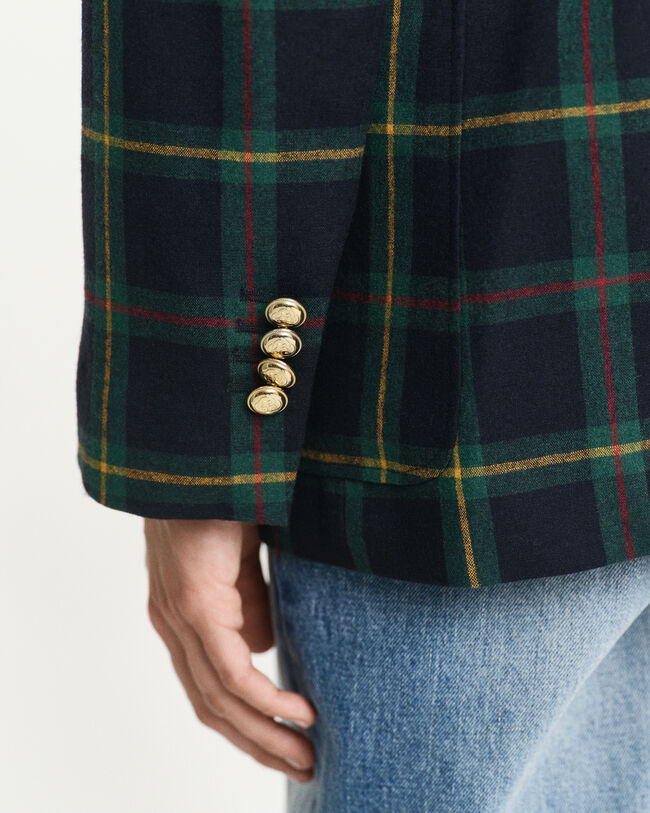 Regular fit ‑mitoitettu ruudullinen bleiseri