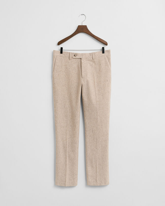 Slim fit ‑mitoitetut Donegal-puvunhousut