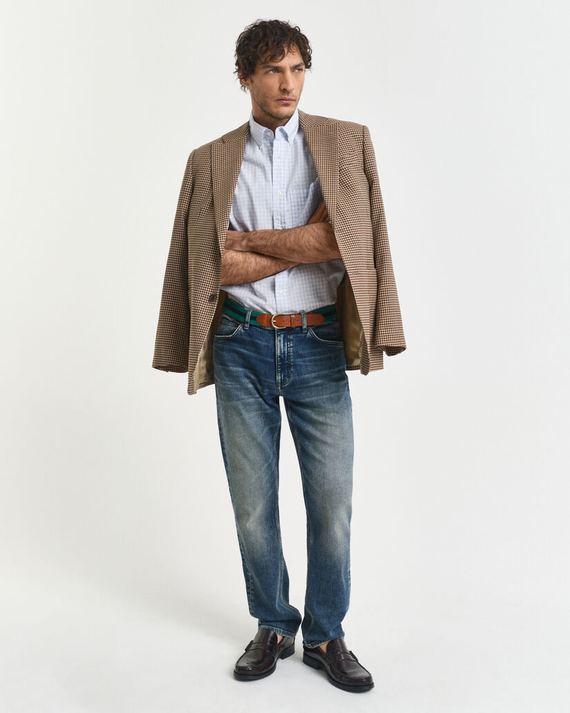 Regular fit ‑mitoitettu Classic Gingham -popliinipaita