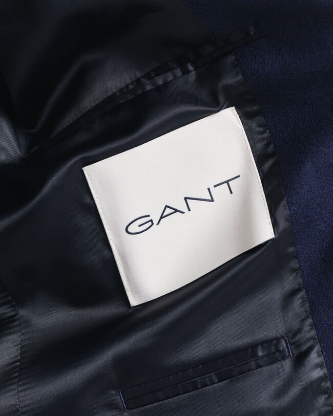 Slim fit ‑mitoitettu villaflanellinen klubitakki