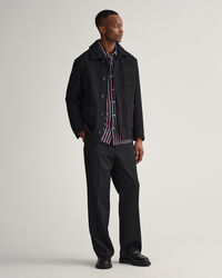 Relaxed fit ‑mitoitettu paita dobby-kudotuilla raidoilla