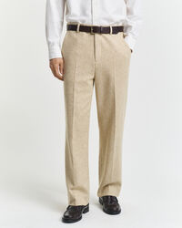 Relaxed fit ‑mitoitetut kalanruotokuvioiset puvunhousut