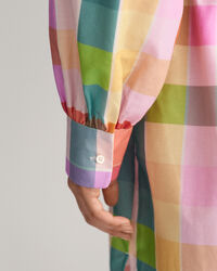 Ruudullinen puuvilla-silkkimekko