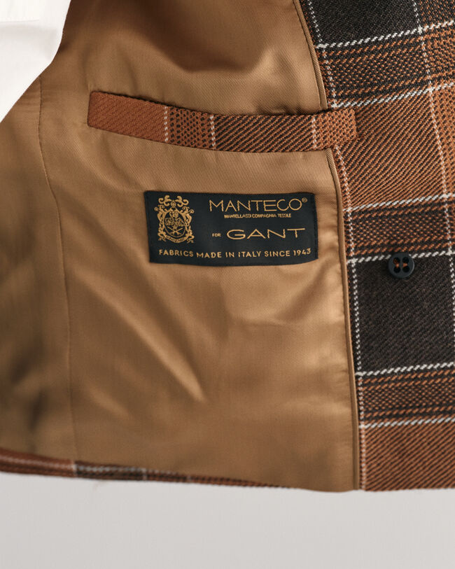 Lyhyt ruudullinen bleiseritakki villasta