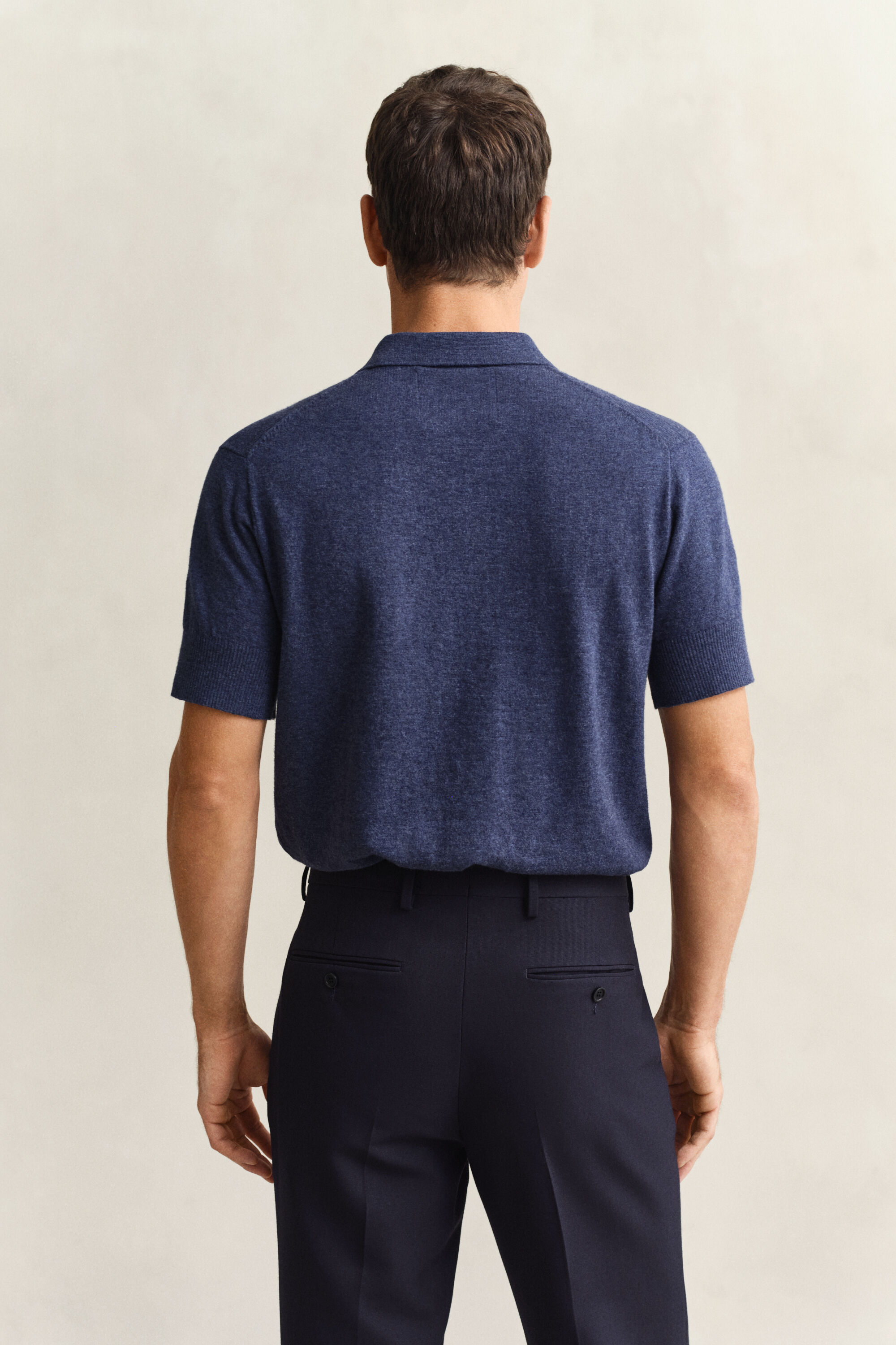 Lyhythihainen pikeepaita slub-puuvillasekoitetta