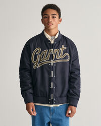 Teens-malliston Script Graphic Varsity Jacket ‑takki