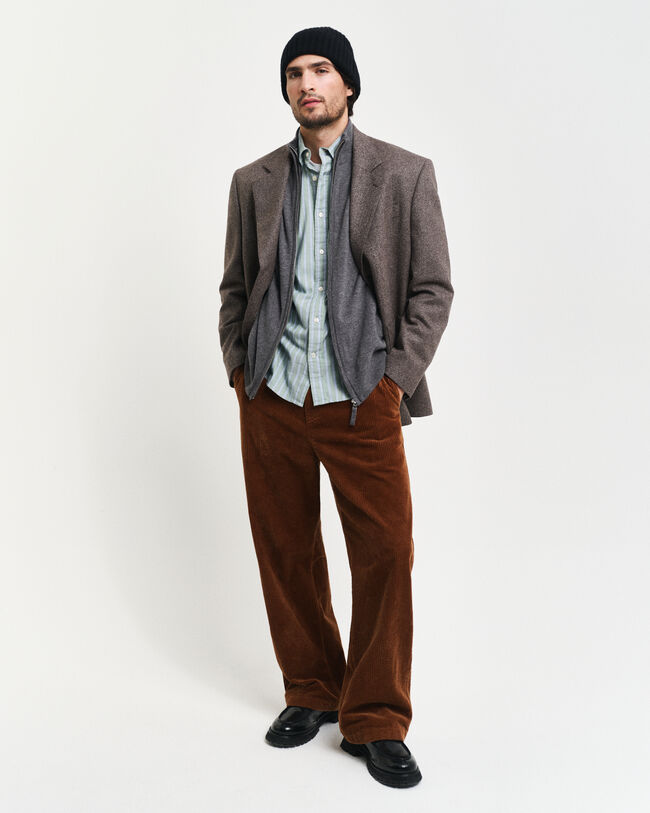 Vetoketjullinen neuletakki ohutta lampaanvillaa