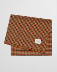 Leveä gingham-ruudullinen villahuivi