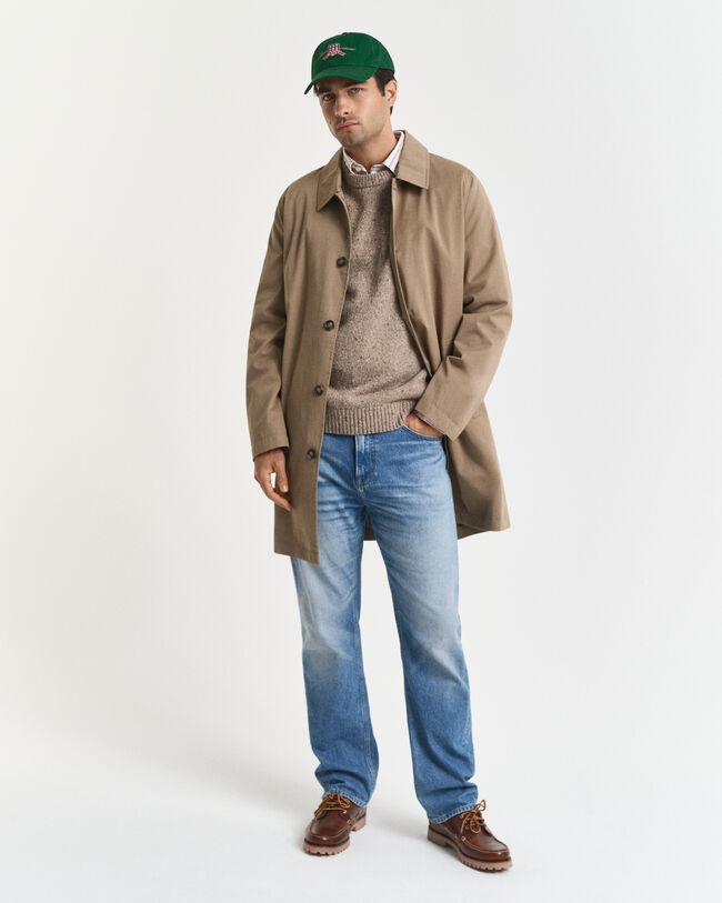 Nyppypintainen villasekoiteneulepusero, pyöreä pääntie